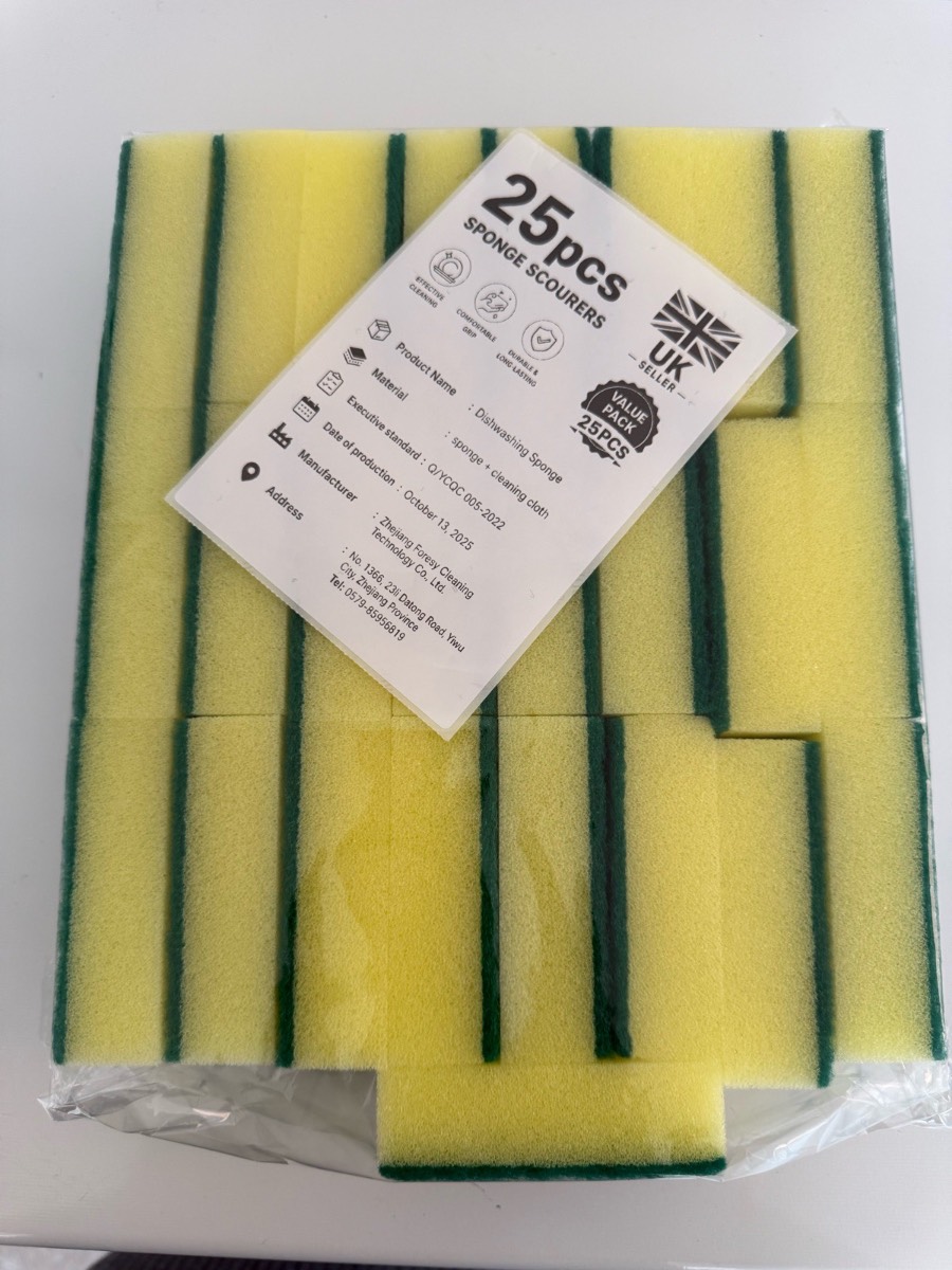 25 pcs multi purpose kitchen sponges