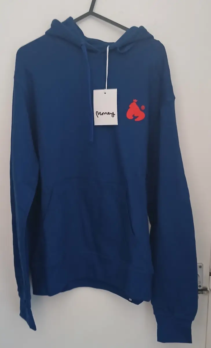 Money clothing Blue Pullover Hoodie