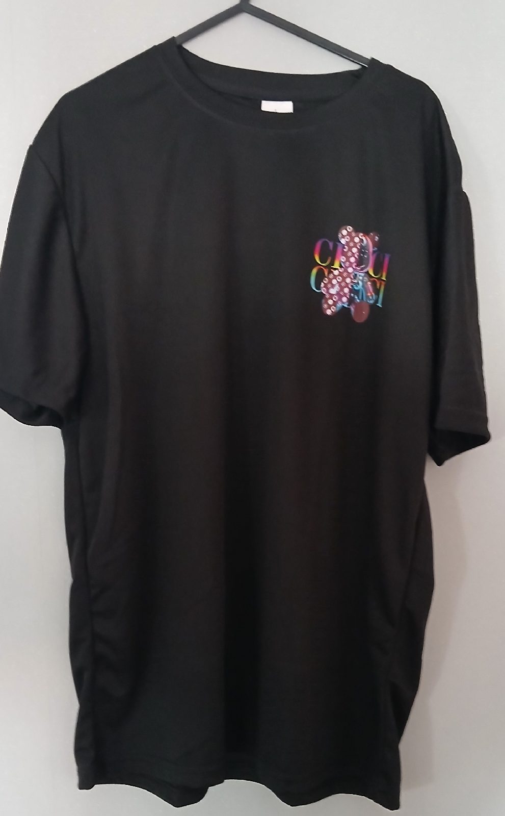 Cici Cyber Street Black Teddy Bear T-Shirt Size Large