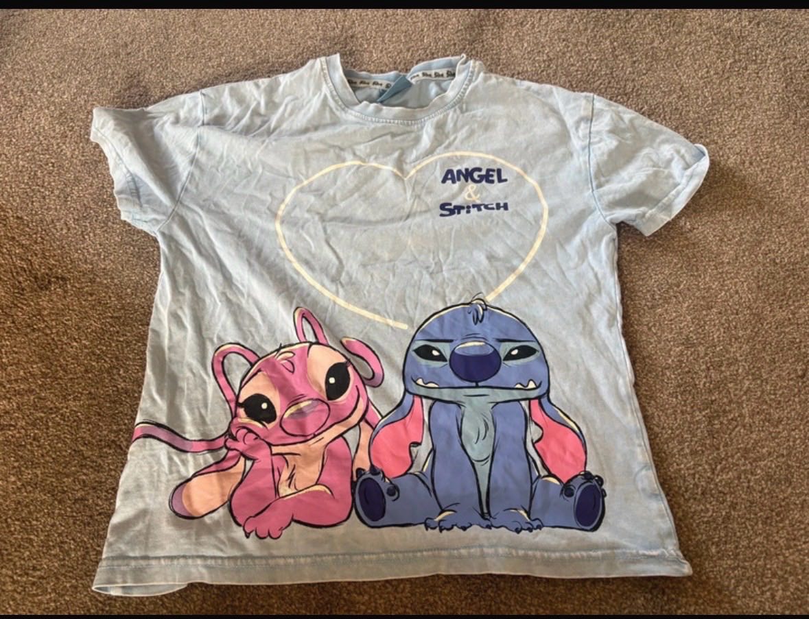 Disney stitch & angel t shirt 8-9 years