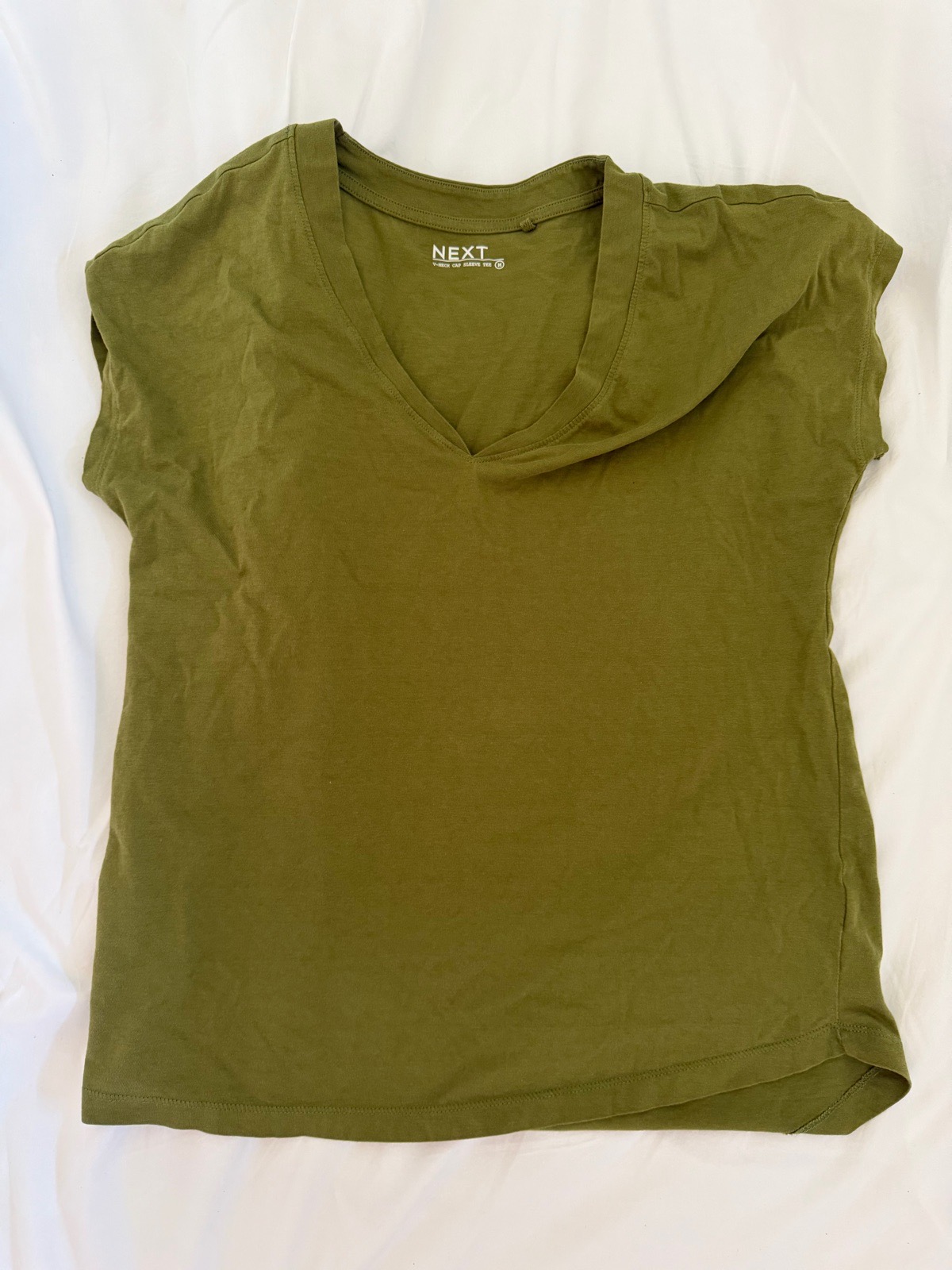 NEXT Women’s Green V-Neck T-Shirt Size M