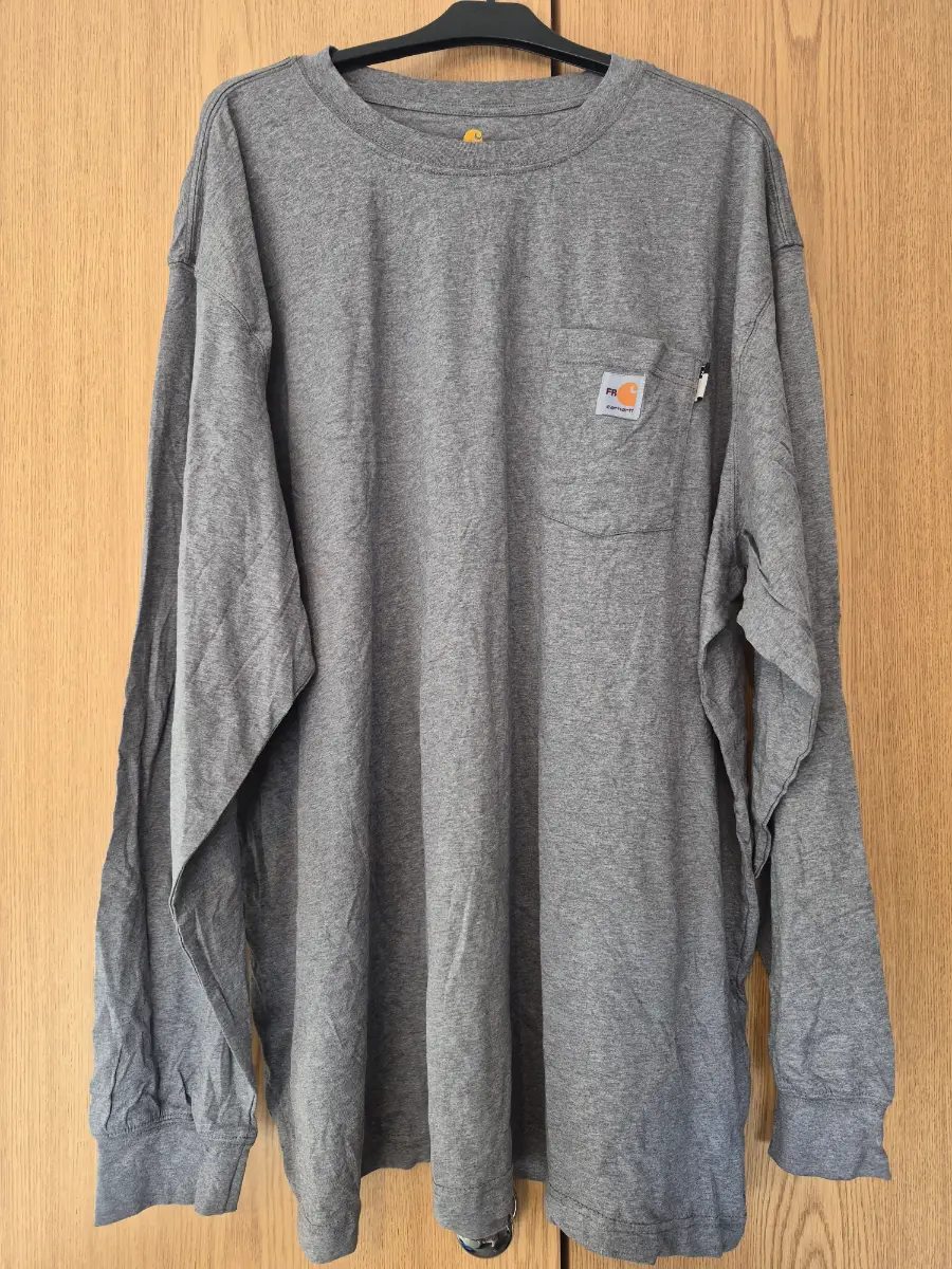 Carhartt FR Force Long-Sleeve Pocket T-shirt Grey 3XL Loose Fit