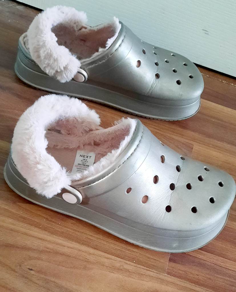 Next pink lined clogs