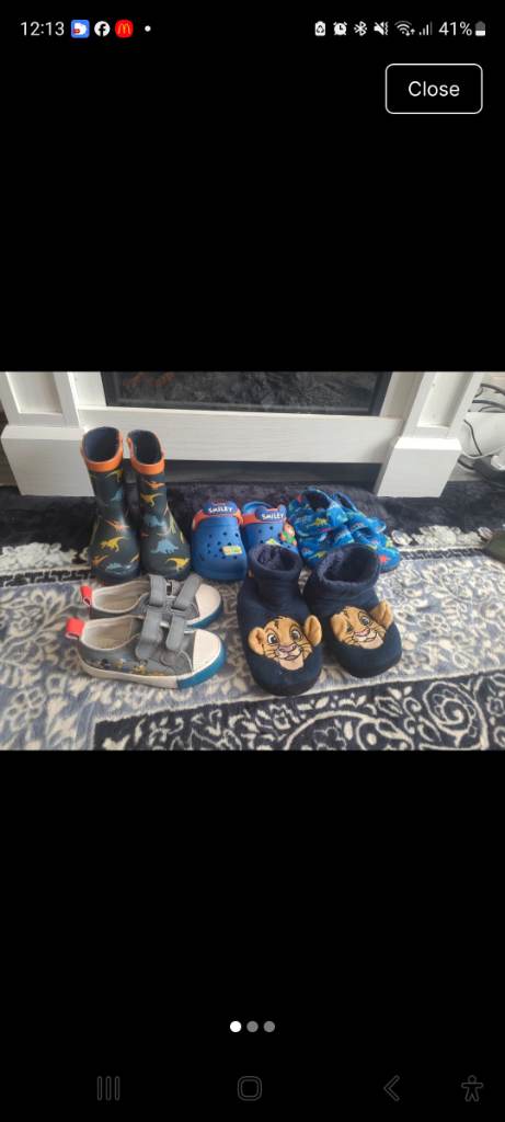 16 pairs of boy shoes