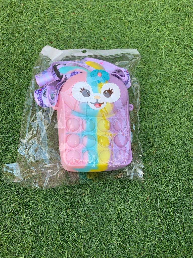 Multicoloured Bunny Rabbit Poppet Fidget Bag