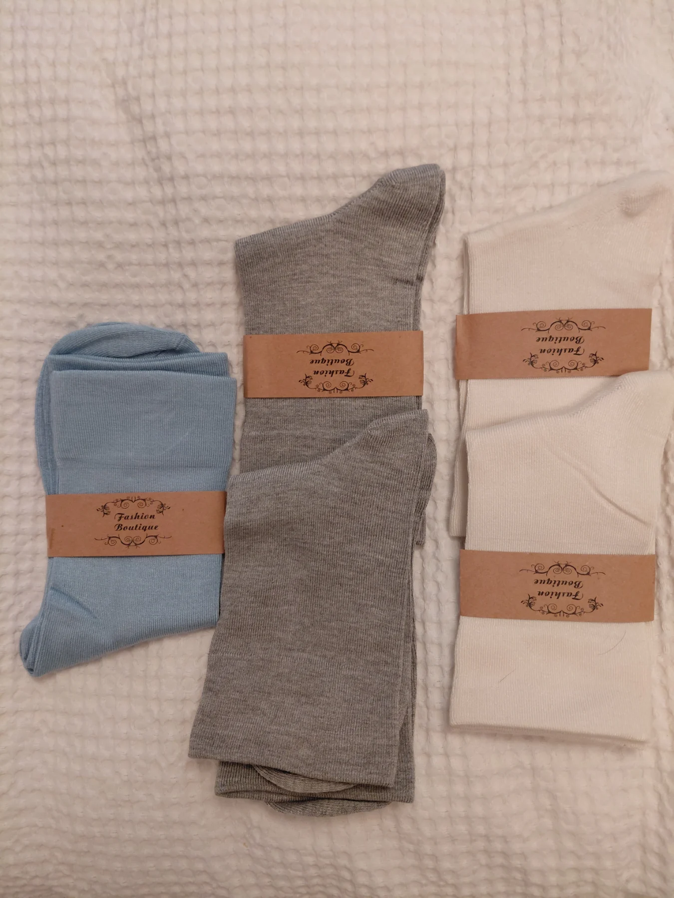 5 pairs of new socks.