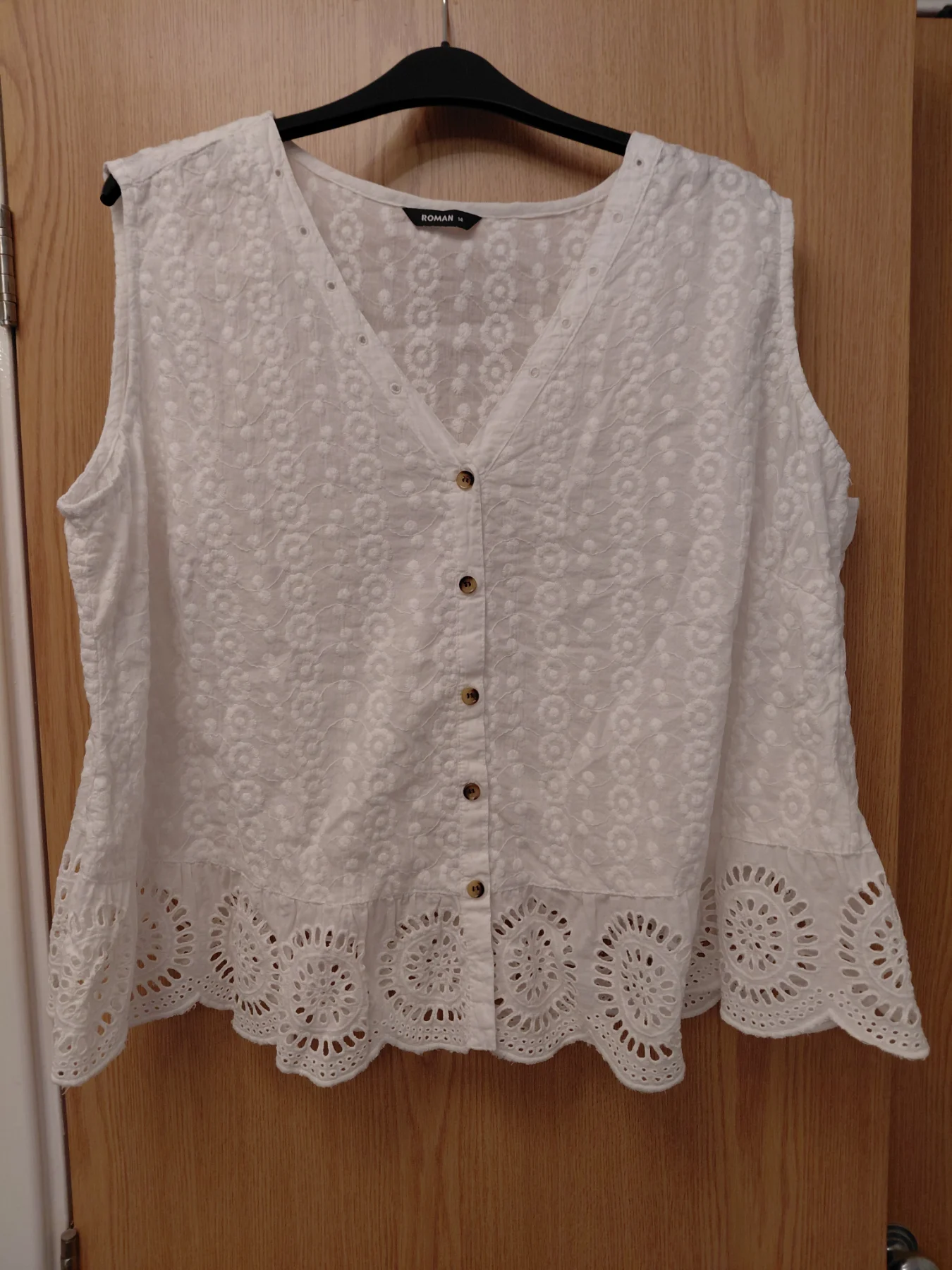 Roman cotton sleeveless  top.