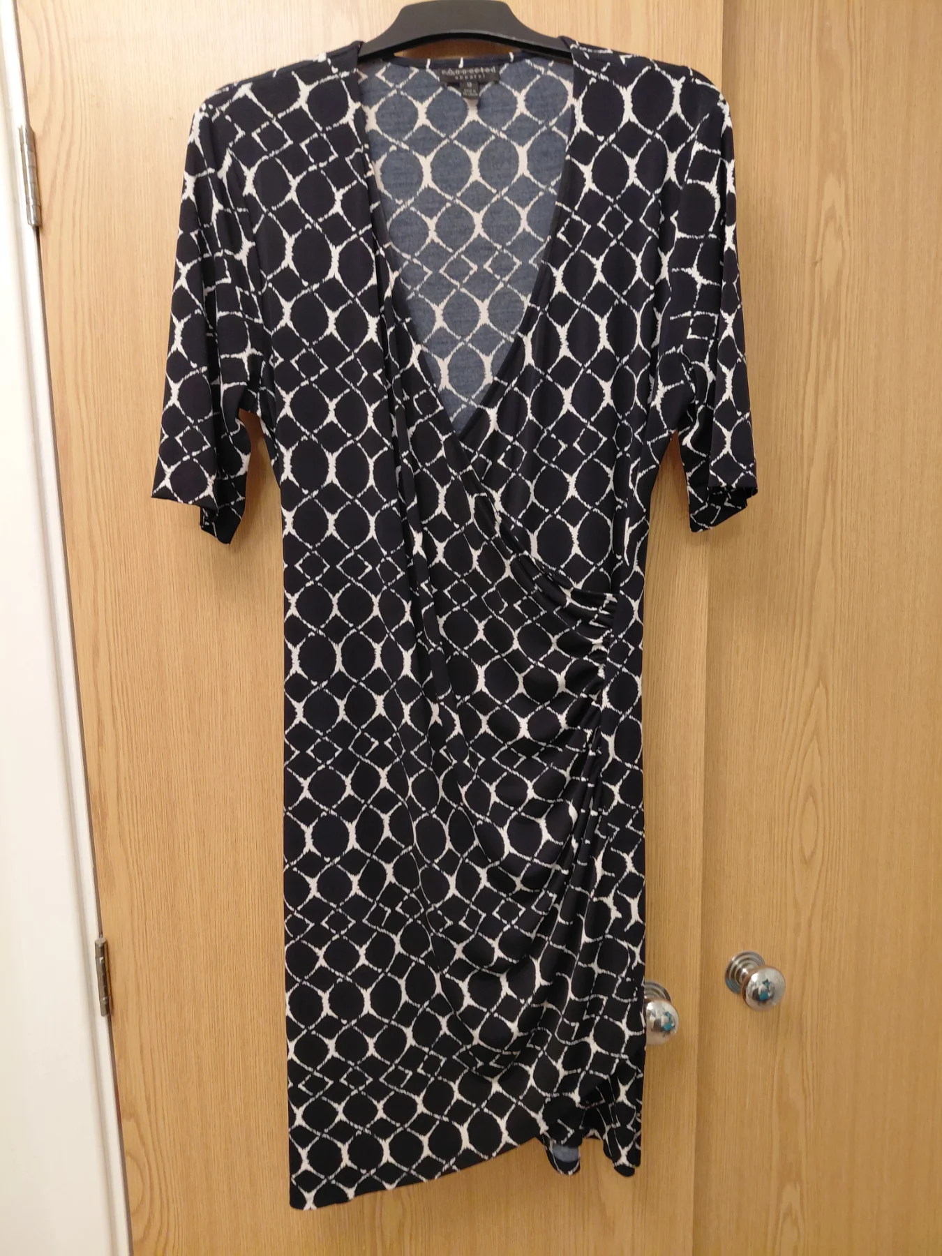 Connected parallel short sleeve dress..goes over the knee.