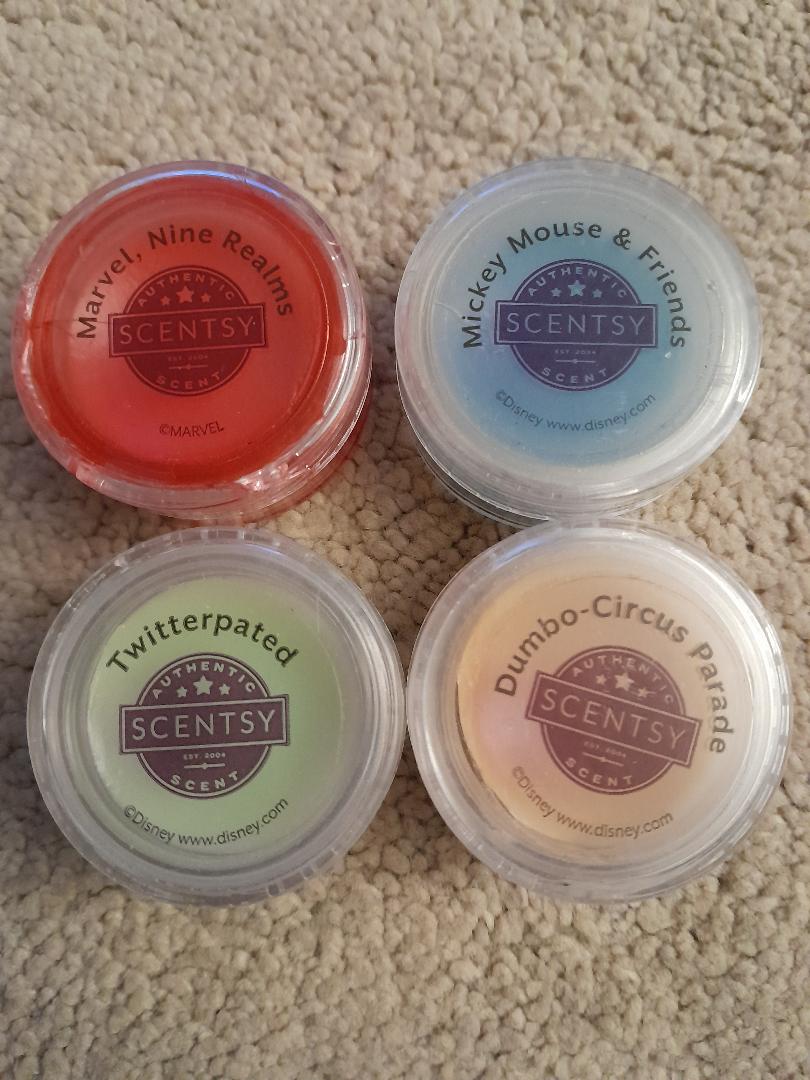 BUNDLE OF 4 SCENTSY 'MIXED DISNEY' WAX MELTS - NEW & UNUSED