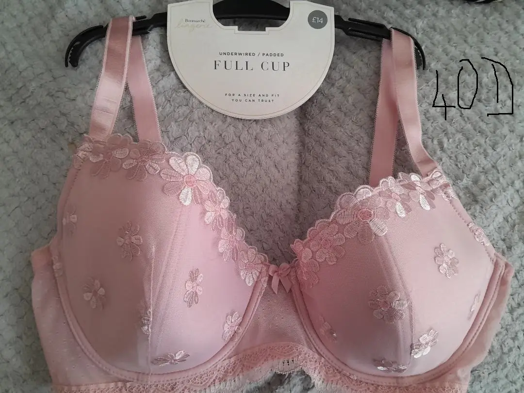 SIZE 40D FULL CUP PINK BRA BY BONMARCHE - NEW WITH TAGS