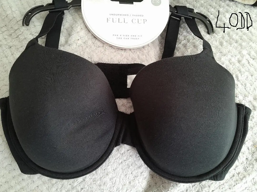 SIZE 40DD FULL CUP  BLACK BRA BY BONMARCHE