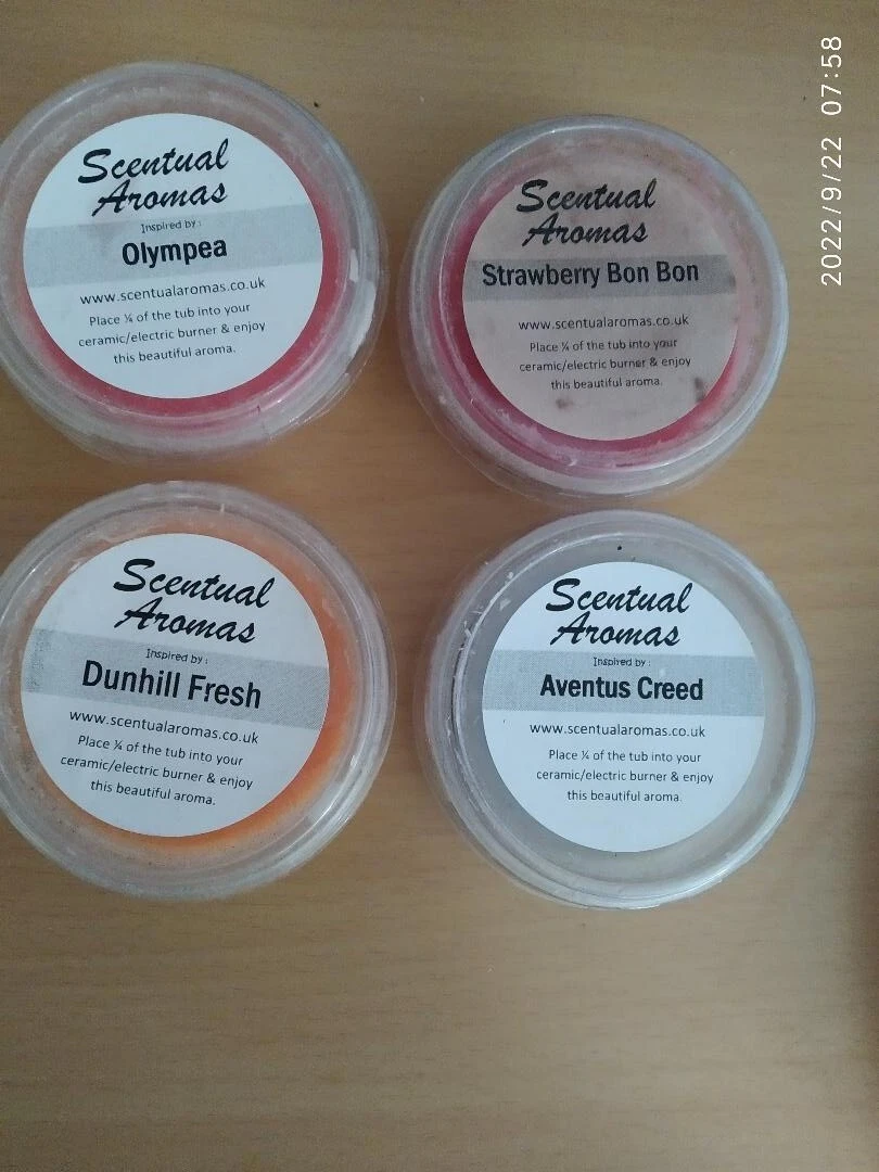 4 x SCENTUAL AROMAS WAX MELTS - NEW & UNUSED