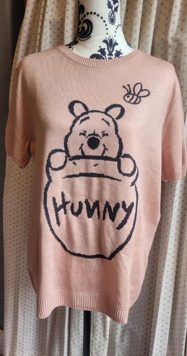 Disney Classic Pooh Pink Knitted Jumper Size 16 Winnie the Pooh
