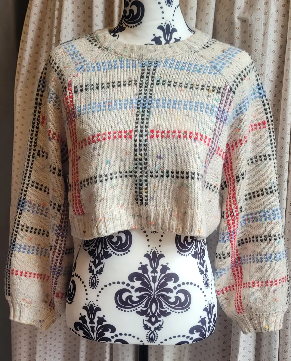 Topshop Fair Isle Speckled Knit Jumper – UK 8 – Cream Multi – Excellent Condition
