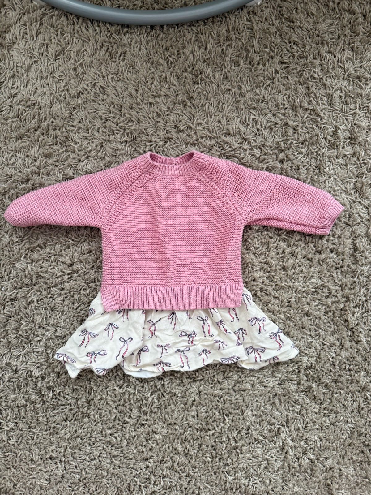 Hatley Baby Girl Pink Knitted Dress 3-6 Months