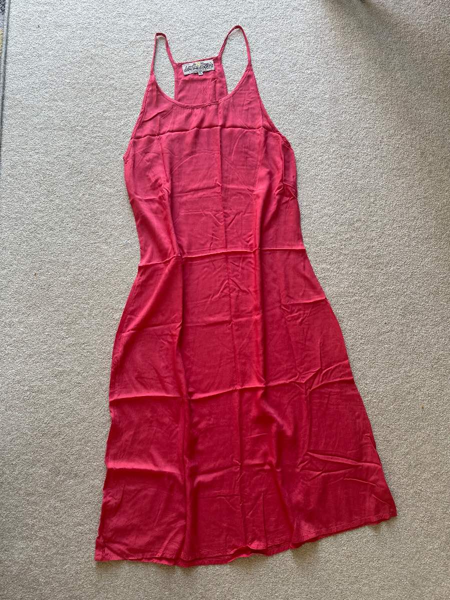 Dancing Leopard Pink Racerback Maxi Dress Size S/M Summer Holiday Festival Boho