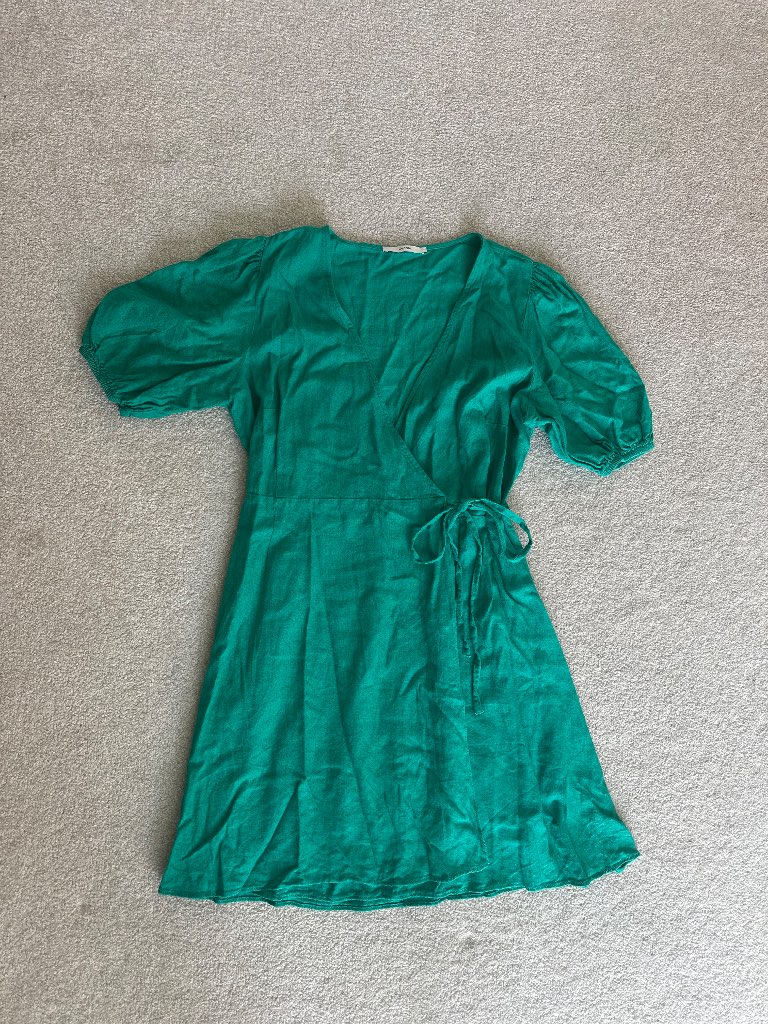 George Green Wrap Mini Dress Size 10