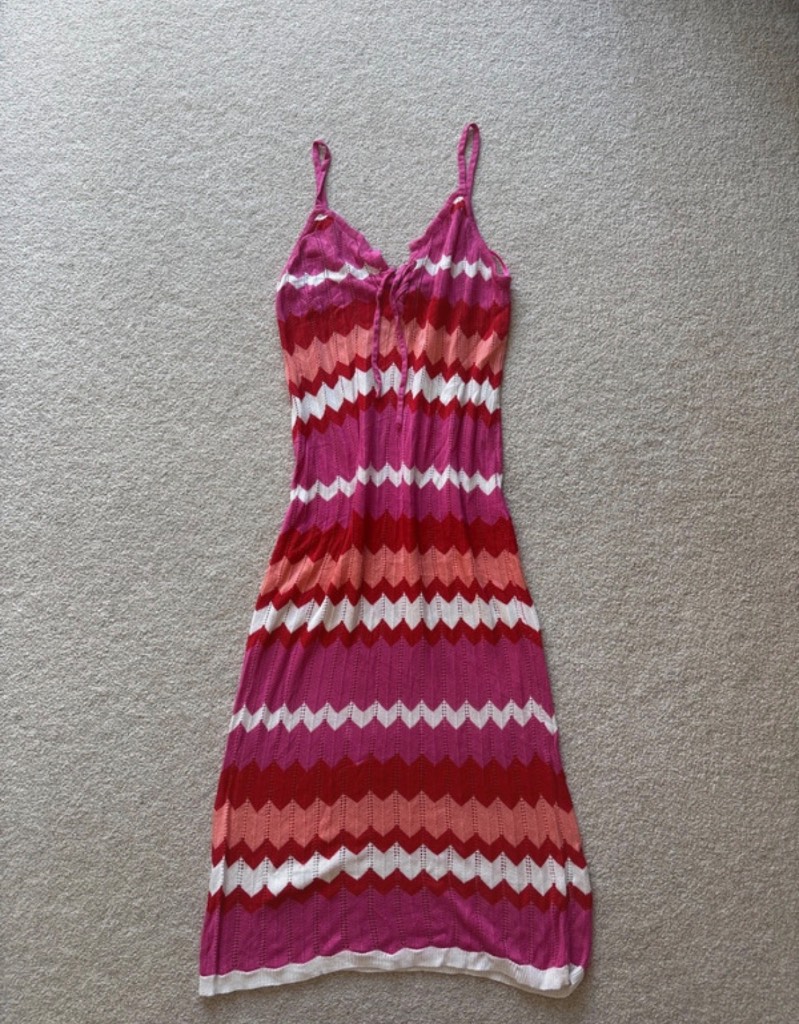 Atmosphere Vibrant CrocheyKnit Zig-Zag: Summer Dress Size 10