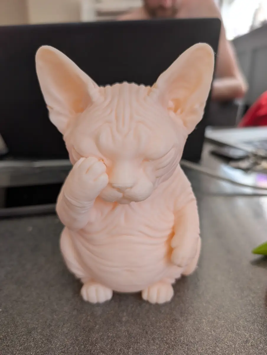 Sphynx cat ornament statue