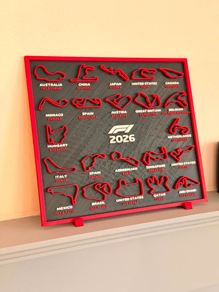 Formula 1 plaque and pen holder/desk tidy