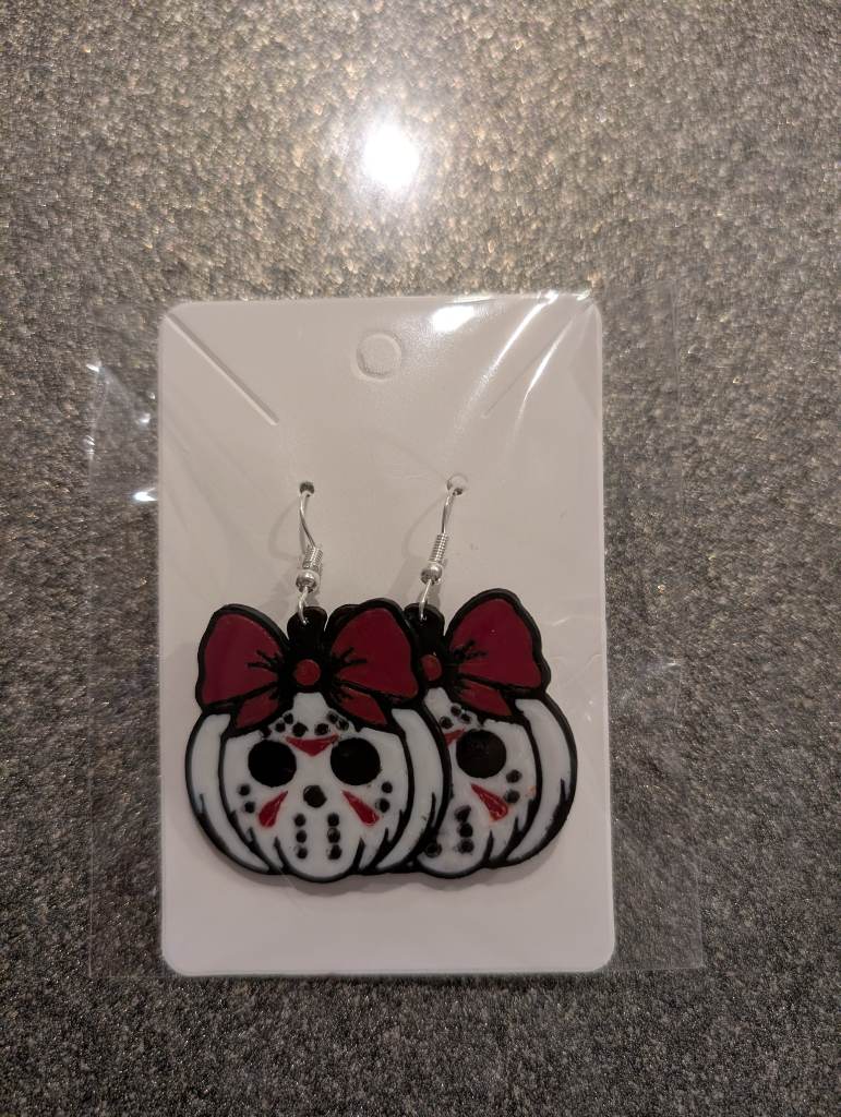 Jason horror inspired earrings