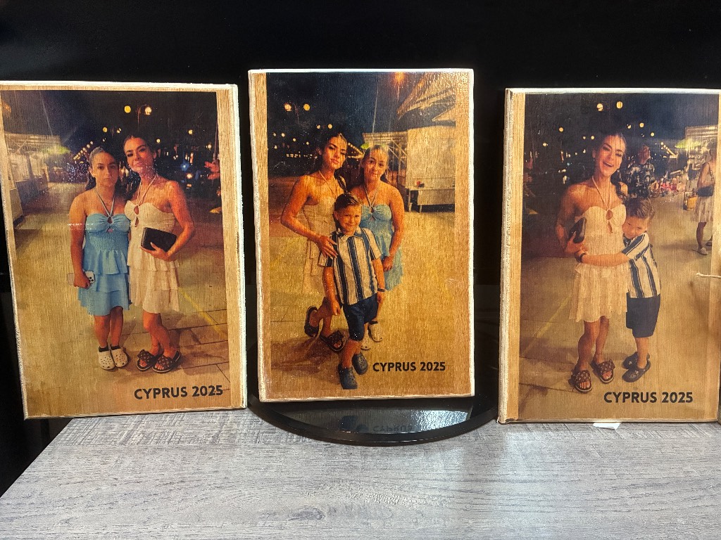 Wood photo plaques