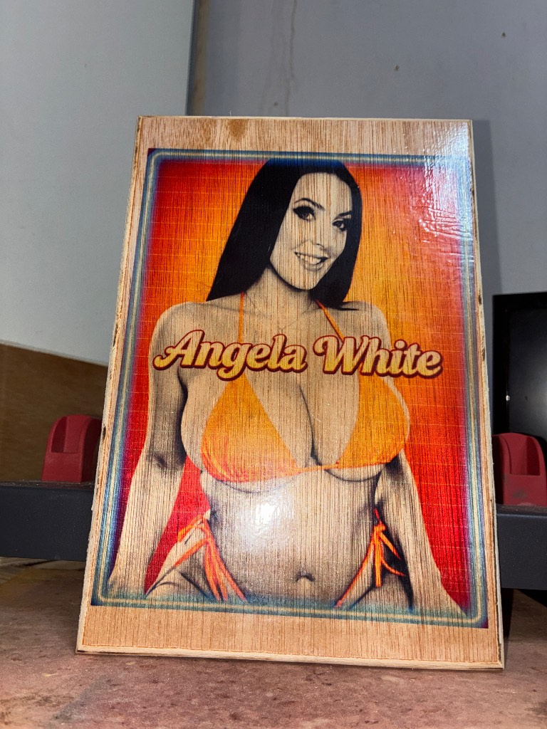 Angela white wall plaque