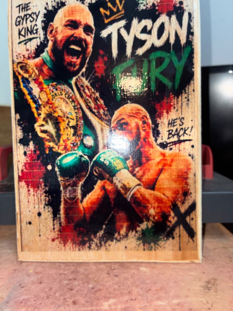Tyson fury wall plaque