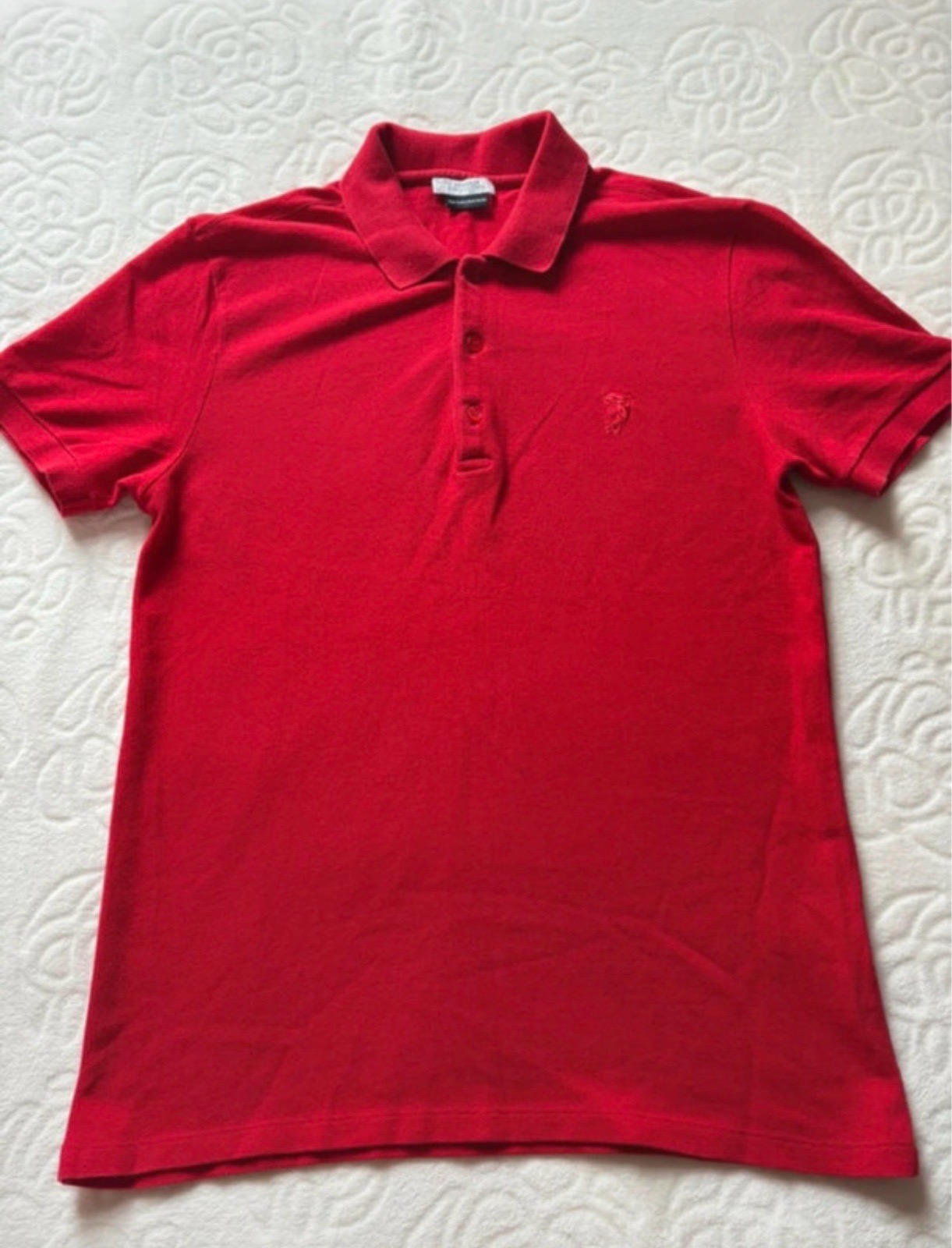 Authentic Versace Collection rare find men's polo shirt red size S certilogo luxury