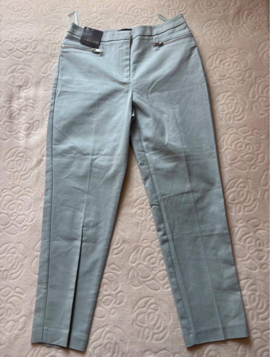 New Look mint slim leg trousers size UK 12 premium zip pants