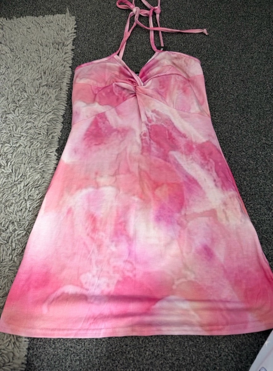 Pink dress uk 12 new