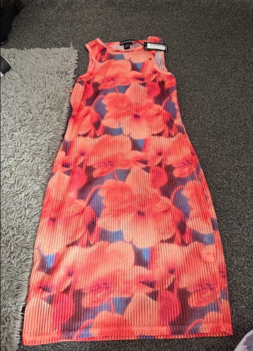 Floral print dress uk 12 new