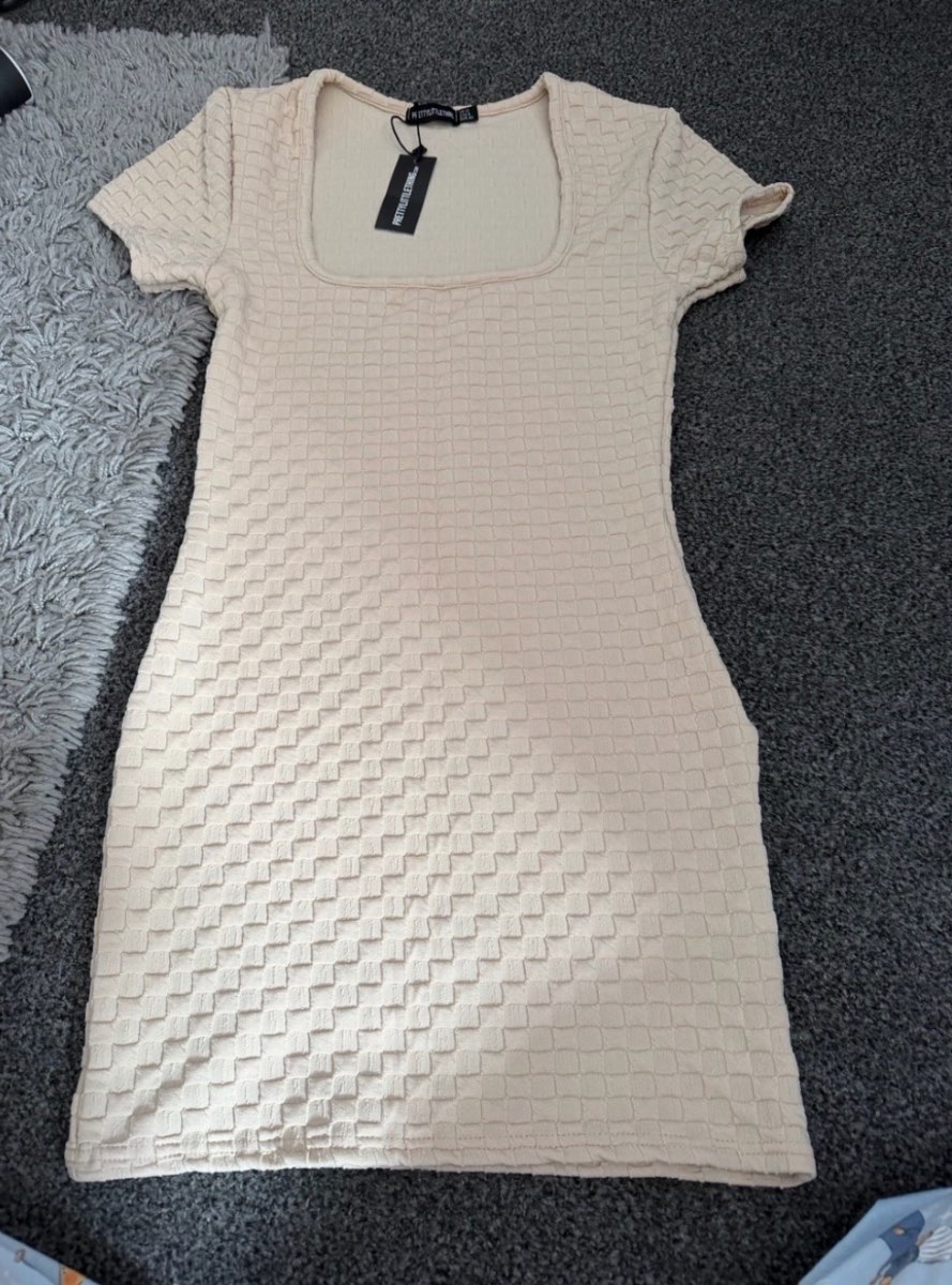 Cream dress uk 12 new