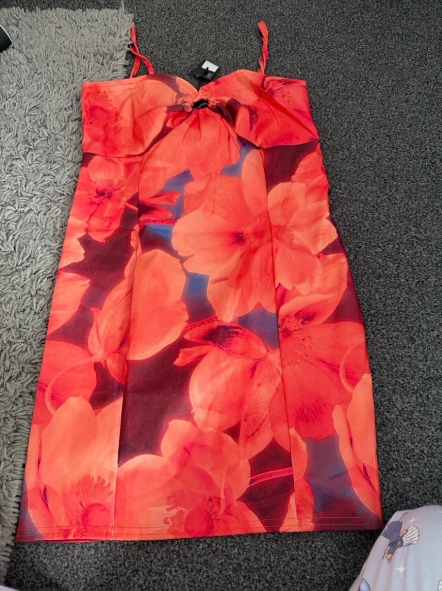 Floral print dress uk 12 new