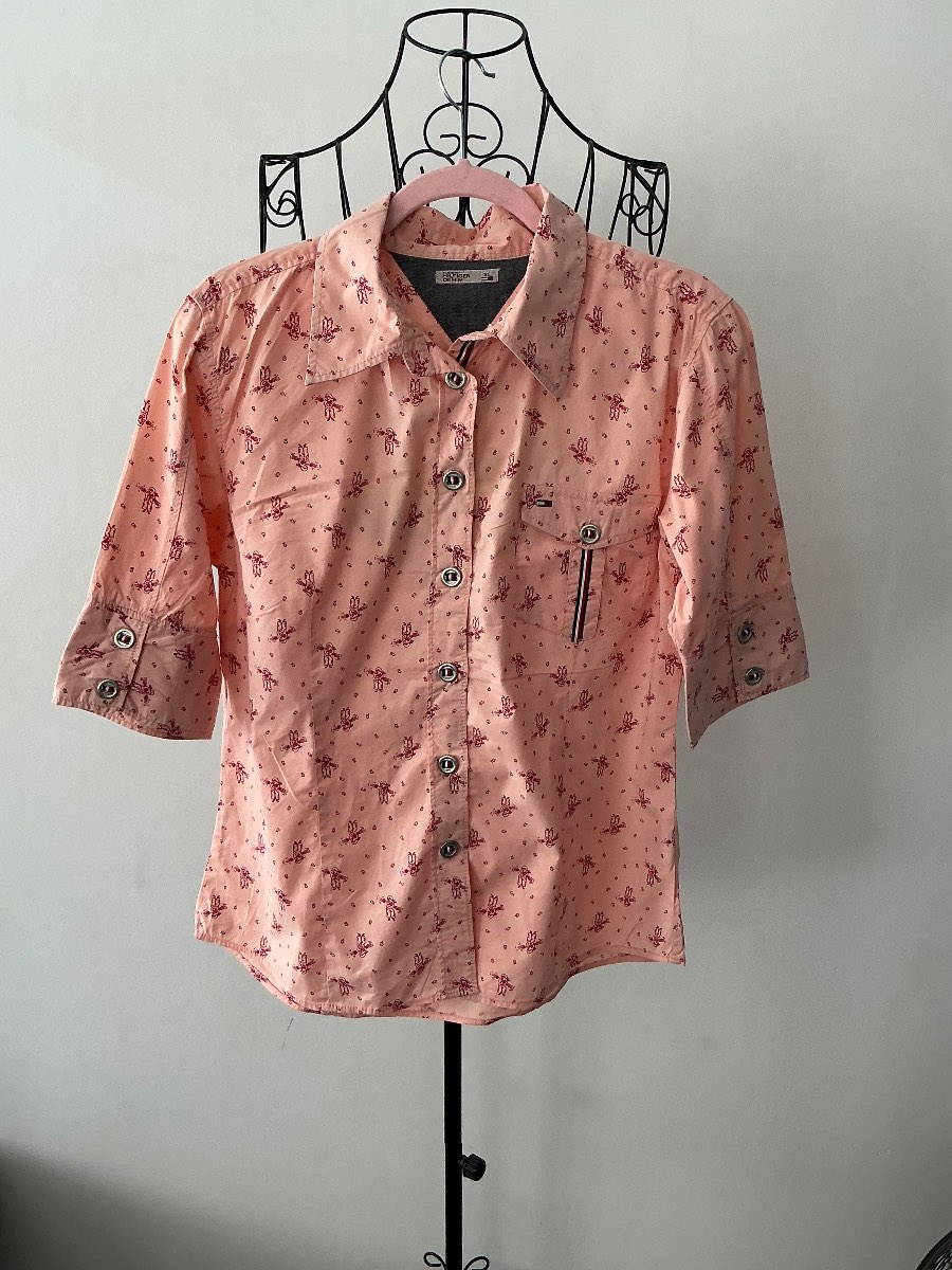 Tommy Hilfiger coral Printed Shirt – Size XL Vgc