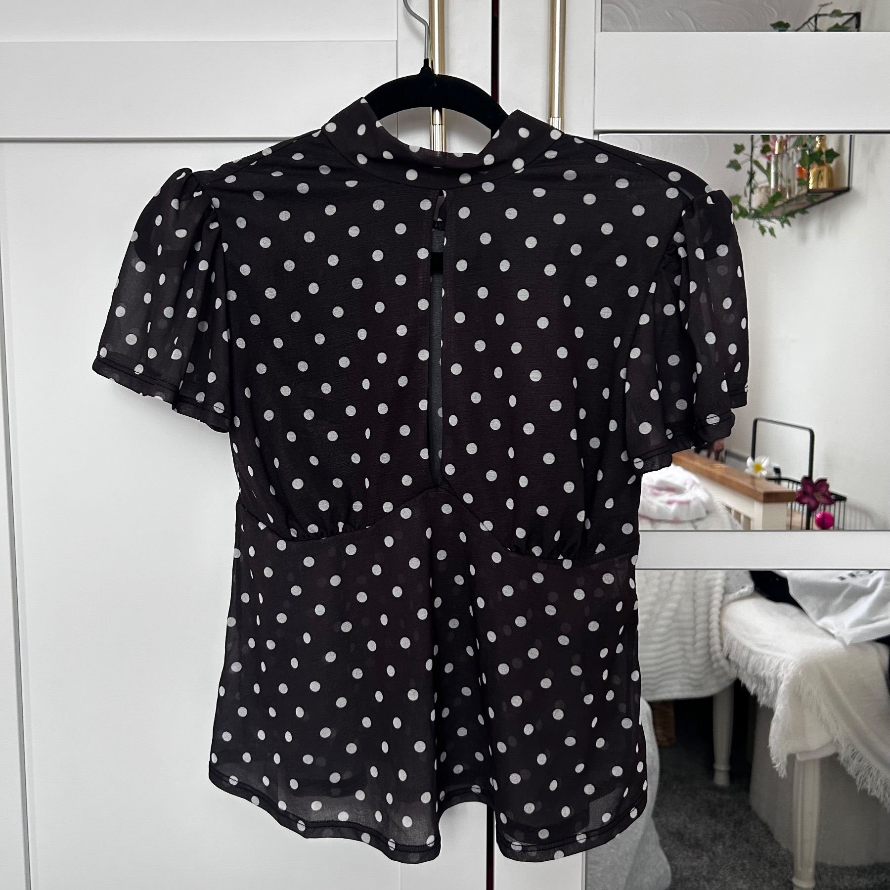 Asos pokadot goingout top