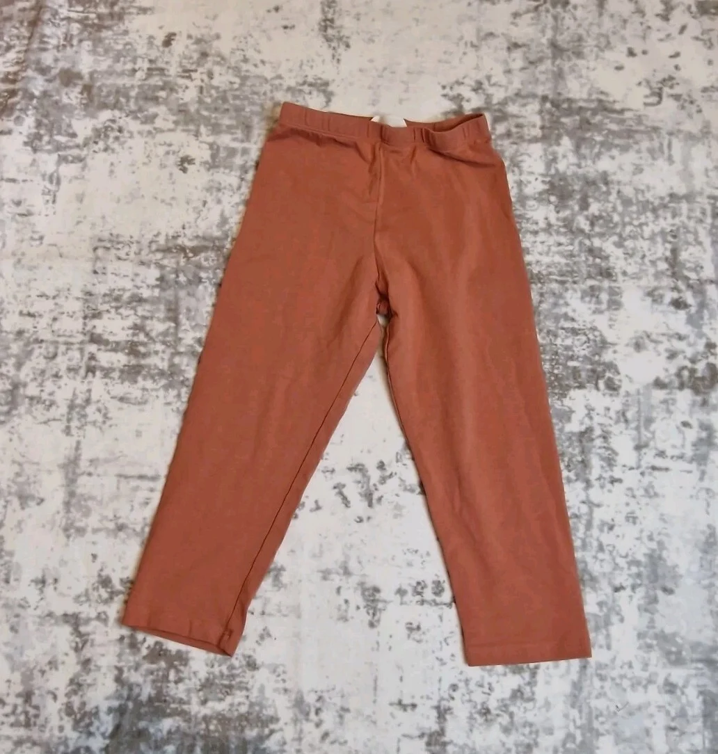 H&M Girls Rust Brown 3/4 Leggings 9–10 Years 140cm B10