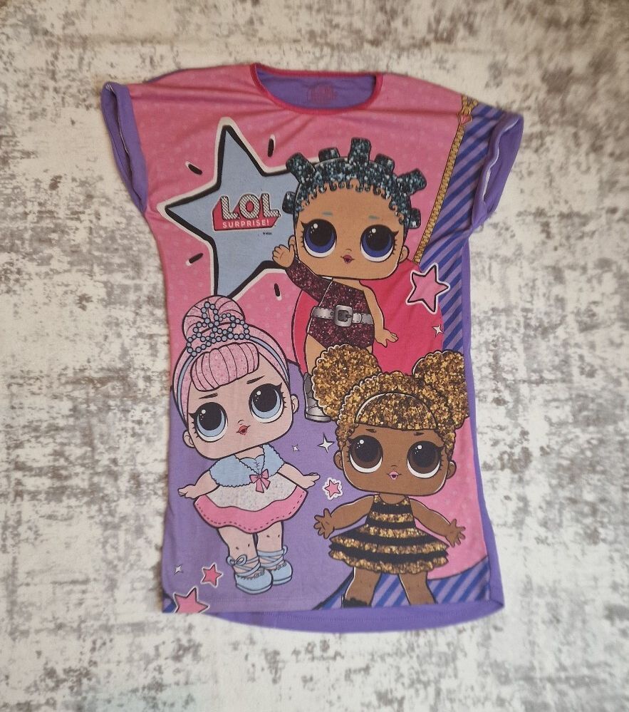 LOL Surprise Girls Pink & Purple Night Dress Age 9–10 Years B10
