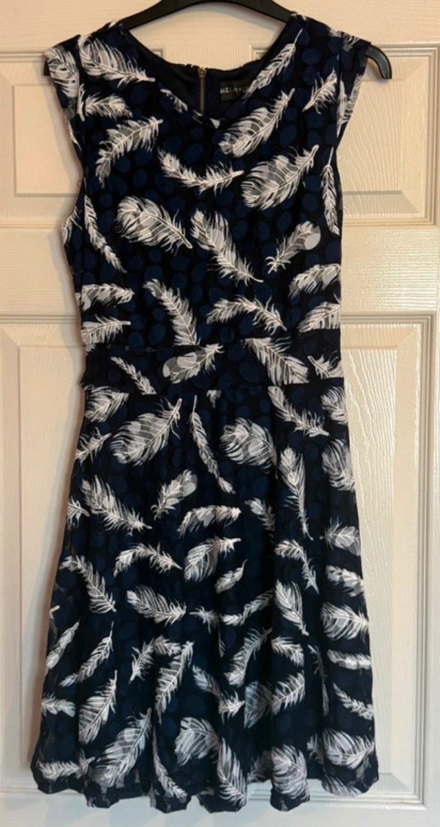 Mela London, size 12 navy knee length dress, weddings/parties new without tag