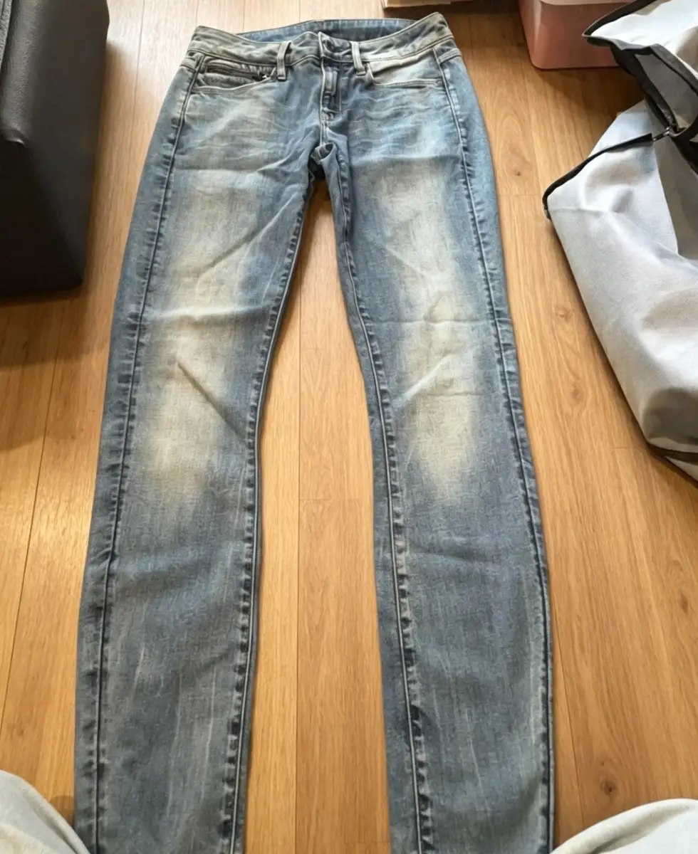 G-Star RAW 3301 Studs Mid Skinny Jeans | W29 L32 | Light Blue Wash