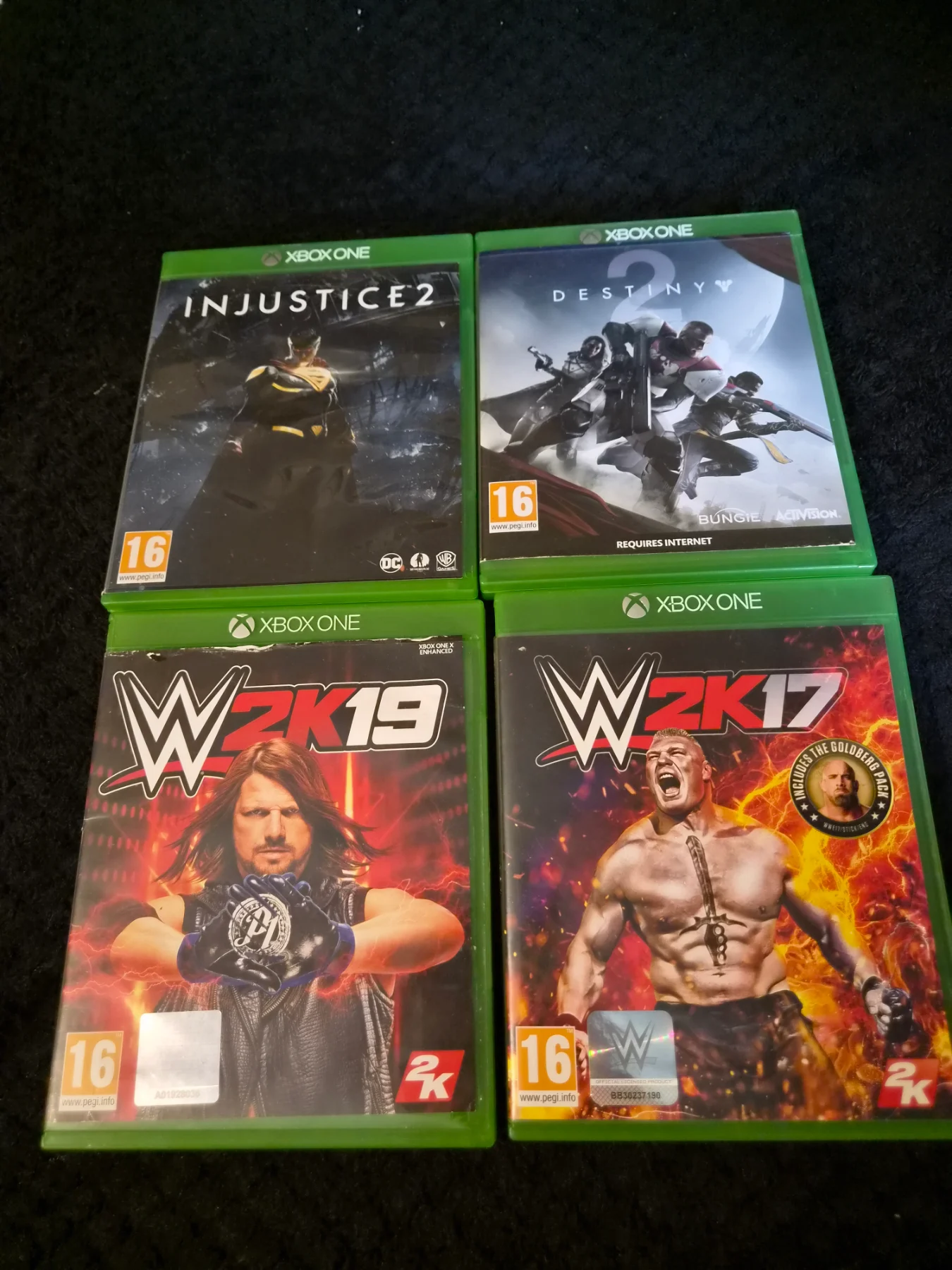 Xbox One Games Bundle – Injustice 2, Destiny 2, WWE 2K17 & WWE 2K19 | PEGI 16