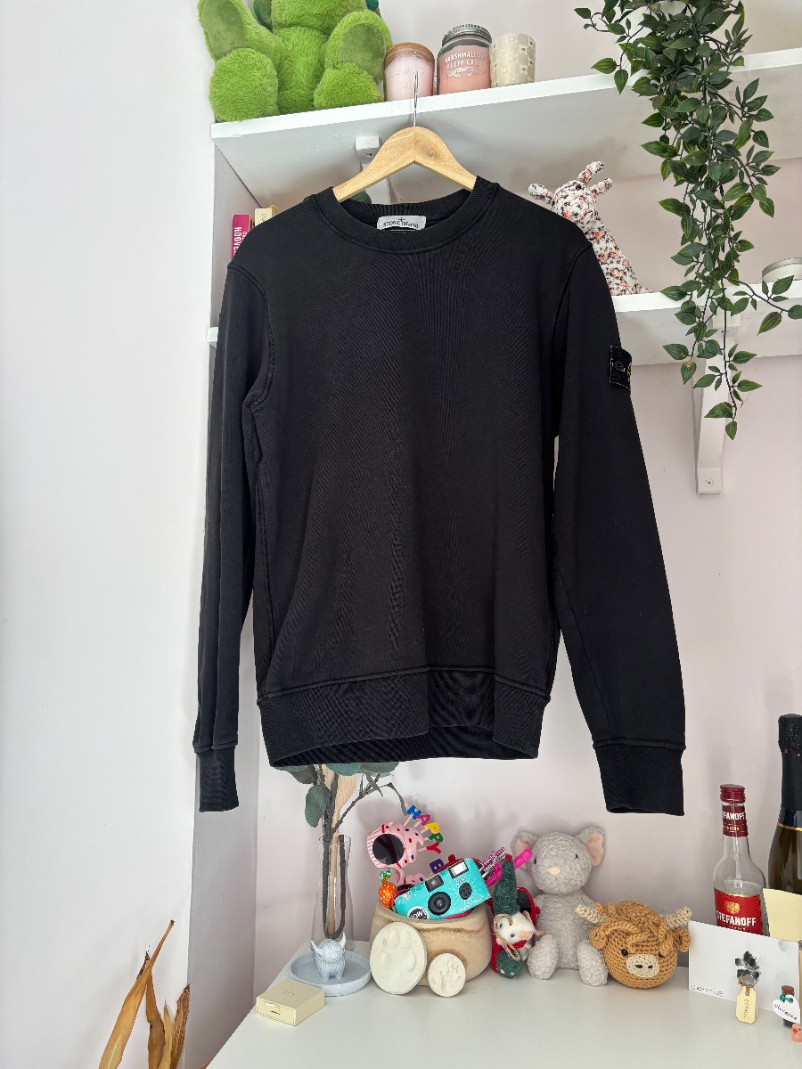 Men’s Stone Island Medium Black Jumper