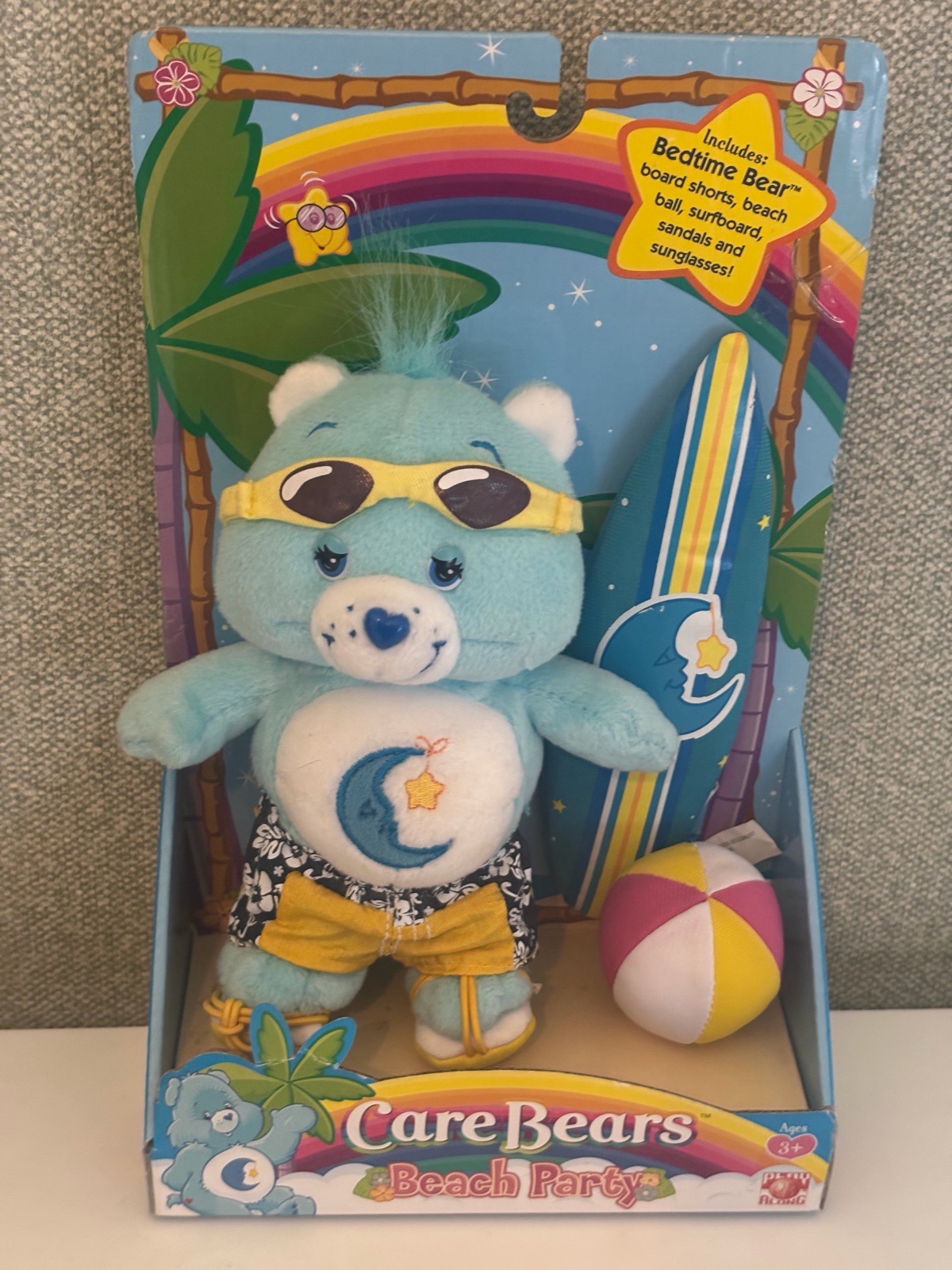 Ultra-Rare Vintage 2005 Care Bears Beach Party Bedtime Bear Brand New in Box!