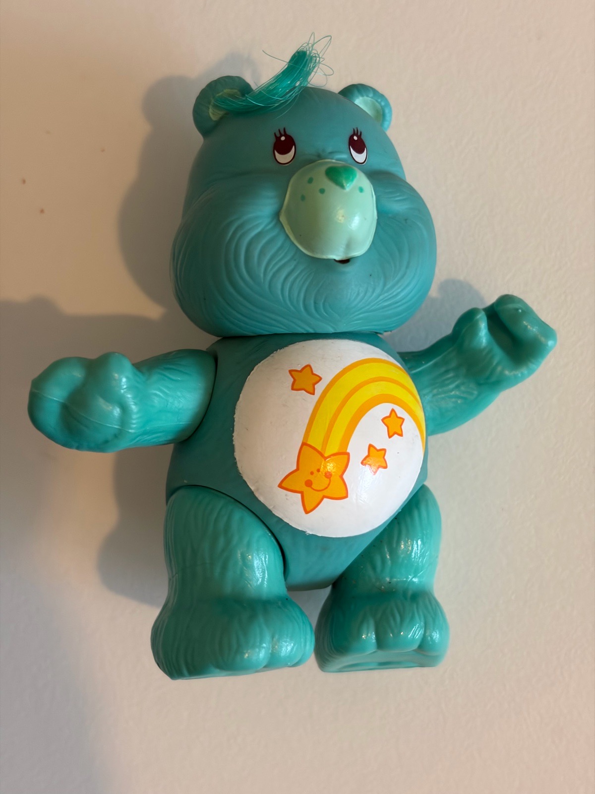 Care Bears Collector Grade Wish Bear 1983 Kenner Posable Vinyl Figure . Awesome condition
