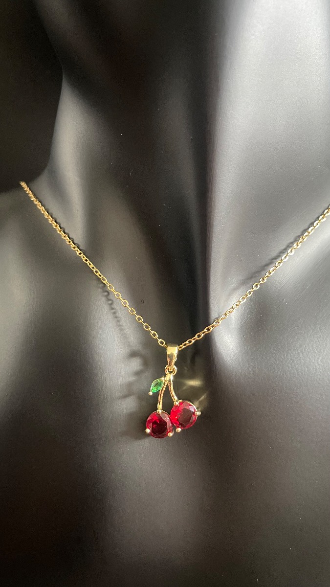 Cherry pendant necklace
