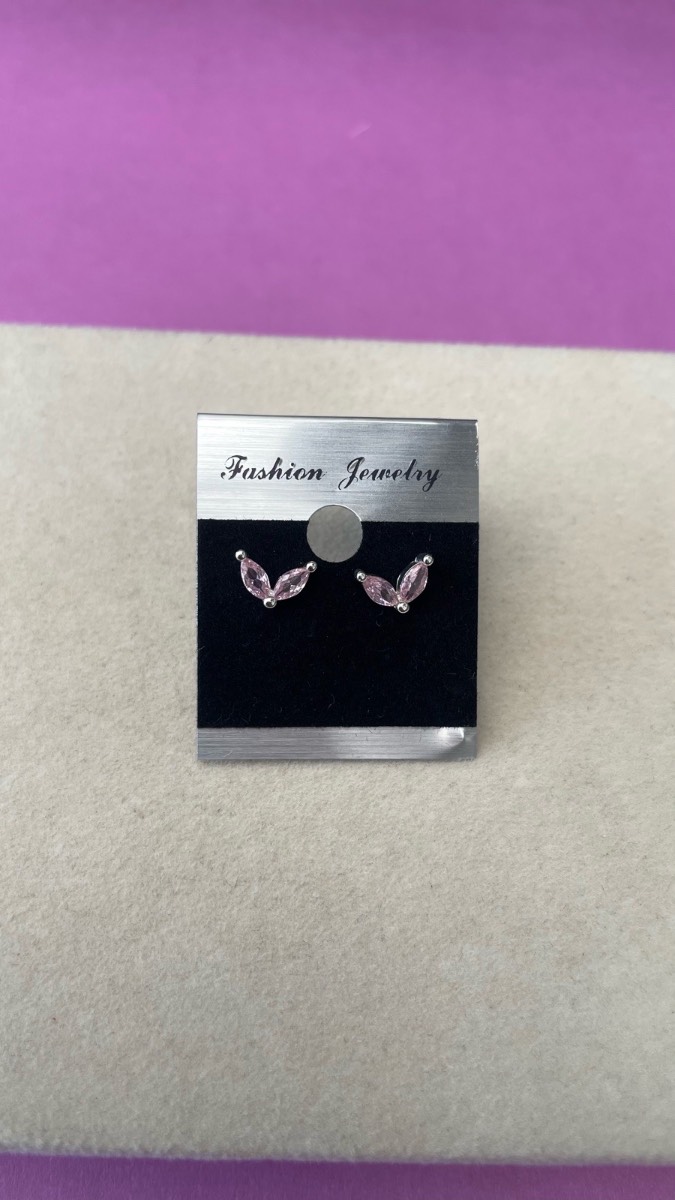 Silver colour stud earrings