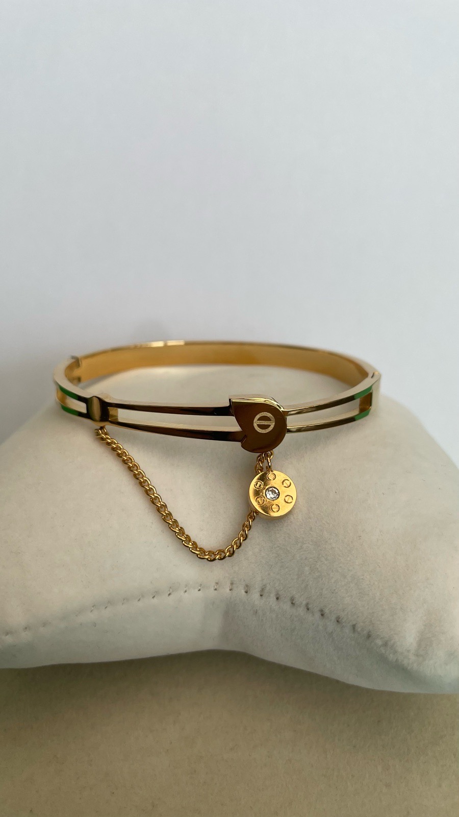 Gold plated bangle bracelet