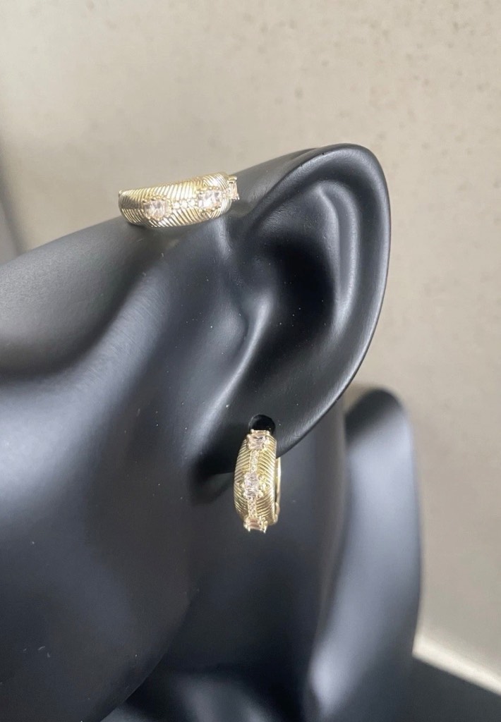 Gold plated stainless steel earrings