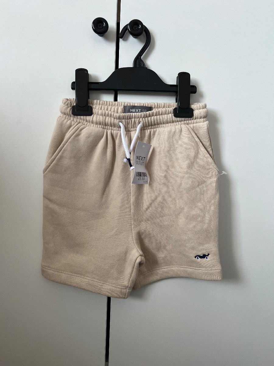next beige shorts size 5-6 years brand new
