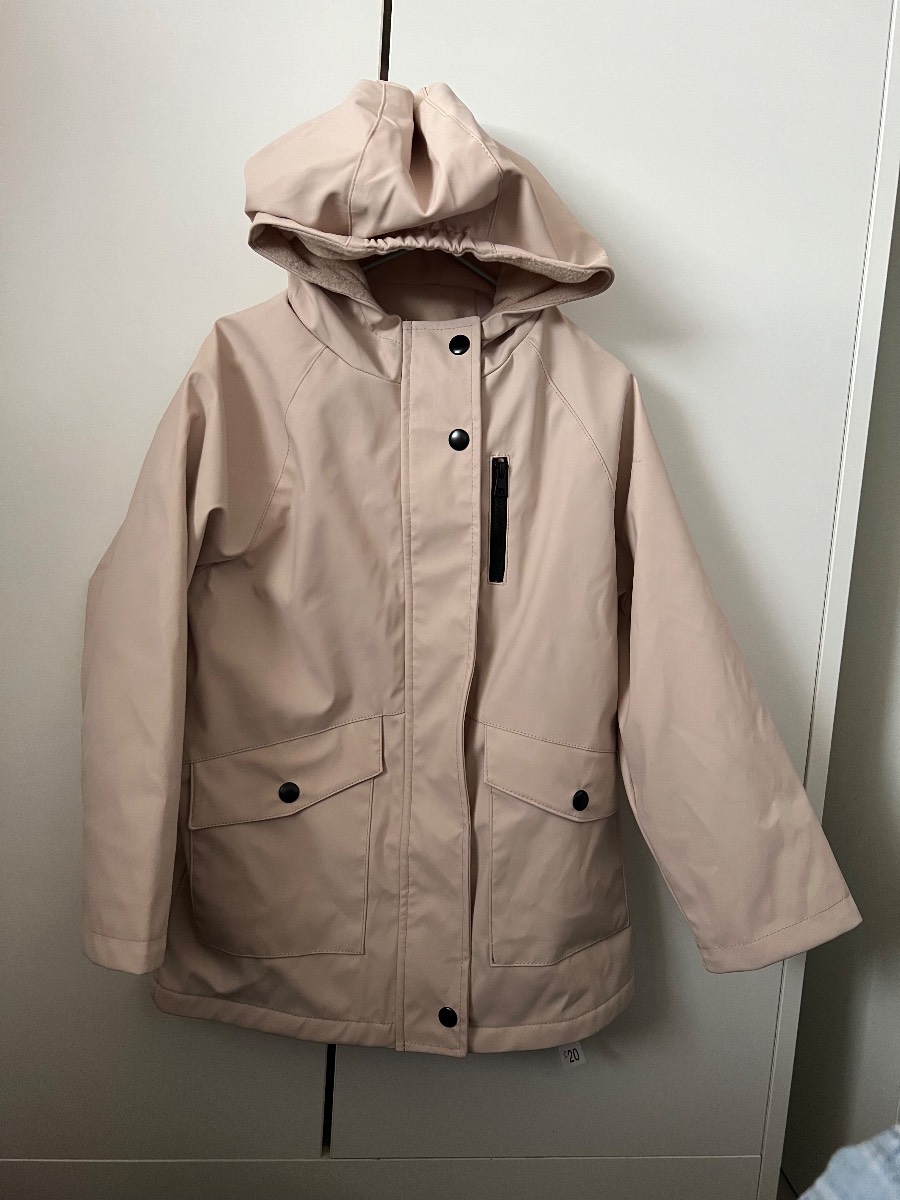 Dunnes Stores | stone waterproof fleece lined coat | size 6-7 years | brand new